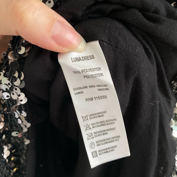 American Retro Silver Sequin Mini Dress sz 36 - Picture 4 of 4